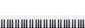 Seamless loopable piano keys pattern isolated on white Royalty Free Stock Photo