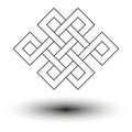 Endless Knot Auspicious Symbol. Vector illustration. EPS 10. Royalty Free Stock Photo