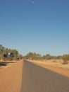 Endless Larapinta Drive to the horizon Royalty Free Stock Photo