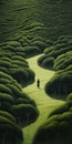 Endless Lawn: A Surrealistic Journey Through Lush Green Landscapes