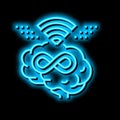 endless learning neon glow icon illustration