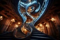 Endless Magical infinite staircase. Generate Ai Royalty Free Stock Photo