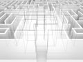 Endless maze 3d illustration Royalty Free Stock Photo