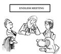 Endless meeting wears out team Royalty Free Stock Photo
