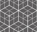 Endless monochrome symmetric pattern, graphic design. Geometric