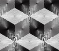 Endless monochrome symmetric pattern, graphic design. Geometric