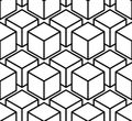 Endless monochrome symmetric pattern, graphic design. Geometric