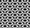 Endless monochrome symmetric pattern, graphic design. Geometric