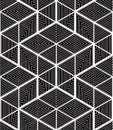 Endless monochrome symmetric pattern, graphic design. Geometric