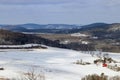 Endless mountains with old Farm Royalty Free Stock Photo