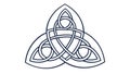 Endless Paths: Complex Celtic Knot Symbolizing Eternal Connection, vector design Generative AI Royalty Free Stock Photo