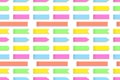 Endless pattern of colorful office paper note stickers of various shapes in trendy bright hues. EPS