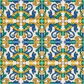 Endless pattern with geometric motif, vector decor