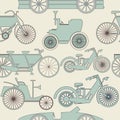 Endless patterns with old cars and bikes