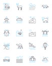 Endless possibilities linear icons set. Boundless, Infinite, Limitless, Abundance, Unlimited, Opportunity, Plentiful