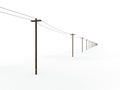 Endless Power Poles Royalty Free Stock Photo