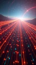 Endless Radiant Data Cables: Cyber-Futuristic 8K Digital Abstraction