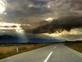 Endless road in beautiful nature