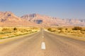 Endless road driving drive empty desert landscape no limit loneliness infinite distance Royalty Free Stock Photo