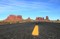 Endless Road - Monument Valley Highway - Low Perspective - Large File Royalty Free Stock Photo