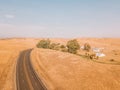 Endless road to the horizon through the Death valley Royalty Free Stock Photo