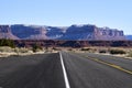 Endless road in Utah, canyon lands nation park Royalty Free Stock Photo