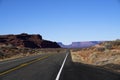 Endless road in Utah, winter, canyon lands nation park Royalty Free Stock Photo