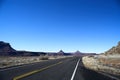 Endless road in Utah, winter, canyon lands nation park Royalty Free Stock Photo