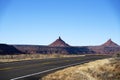 Endless road in Utah, winter, canyon lands nation park Royalty Free Stock Photo