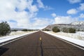 Endless road in Utah, winter Royalty Free Stock Photo