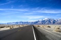 Endless road in Utah, winter Royalty Free Stock Photo
