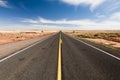 Endless roads in Arizona desert, USA Royalty Free Stock Photo