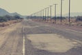 Endless roads in Arizona desert, USA Royalty Free Stock Photo