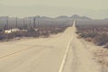 Endless roads in Arizona desert, USA Royalty Free Stock Photo