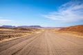 Endless roads in a breathtaking landscape, Skeleton Coast Park, Namibia.