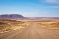 Endless roads in a breathtaking landscape, Skeleton Coast Park, Namibia.