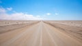 Endless roads at Skeleton Coast, Namibia. Royalty Free Stock Photo