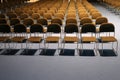 Endless rows of chairs in a modern conference hall Royalty Free Stock Photo