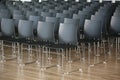 Endless rows of chairs in a modern conference hall Royalty Free Stock Photo