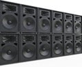 Endless rows of loudspeakers