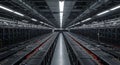 Endless rows of massive servers fill the modern data center Royalty Free Stock Photo