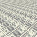Endless rows of money Royalty Free Stock Photo