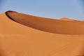 Endless Sands of the Sahara desert. Beautiful sunset over sand dunes of Sahara Desert Morocco Africa Royalty Free Stock Photo