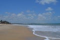 Endless sandy beach, Cumbuco, Brazil Royalty Free Stock Photo