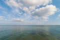 Endless sea and blue sky with clouds Royalty Free Stock Photo