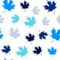 Endless seamless pattern of maple leaves