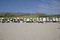 Endless series of beach huts Royalty Free Stock Photo