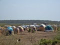 Endless slums of Somalis, living in utter poverty and despair. Afar Province, Ethiopia Royalty Free Stock Photo