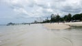 Endless snow-white Hua Hin beach