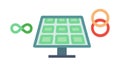 Endless Solar Energy Sustainable Power Loop Vector, vector design Generative AI Royalty Free Stock Photo